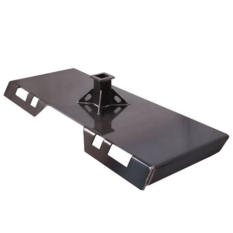 skid steer receiver hitch plate|receiver mount plate attachment.